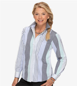 Foxcroft® Variegated Stripe Shirt