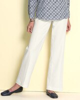 Party-Perfect Pull-On Pants - Ivory