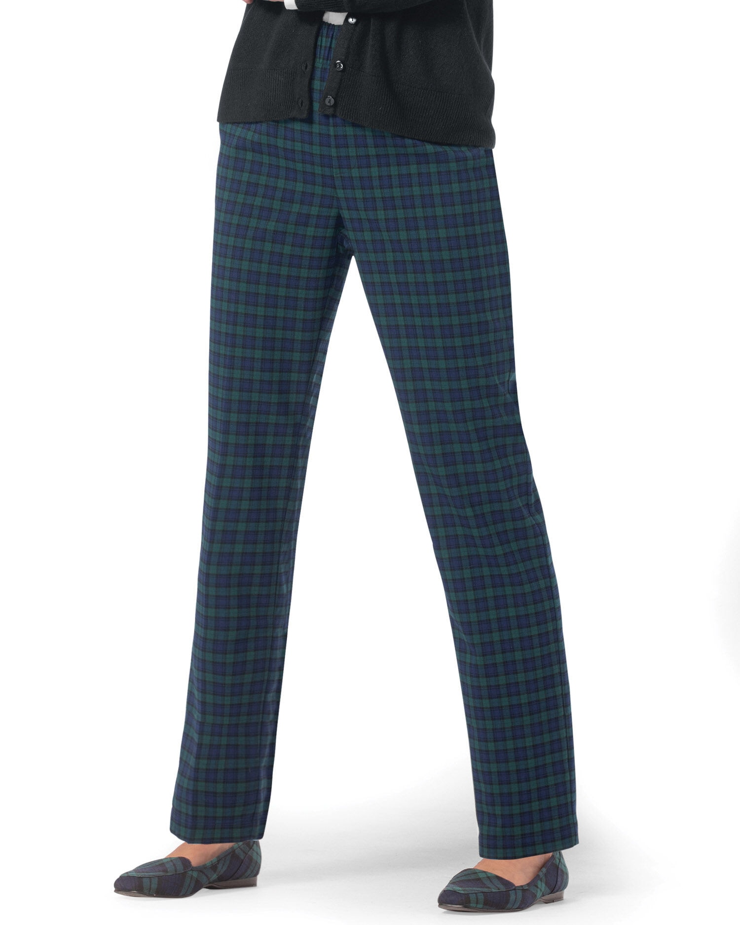 Black Watch Plaid Pull-On Pants