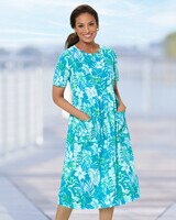 Boardwalk Knit Print Weekend Dress - Hawaiian Surf Multi