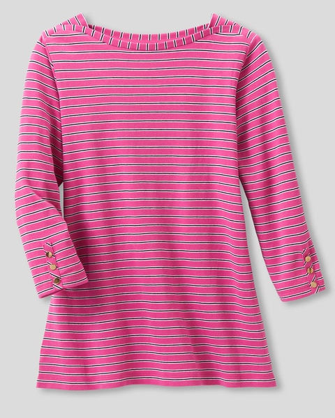 Essential Cotton Striped Bateau-Neck Tee