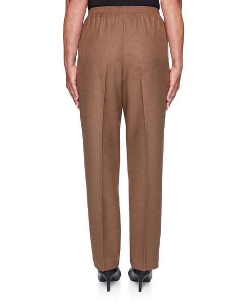 Alfred Dunner Classic Pull-On Textured Proportioned Straight Leg Pants