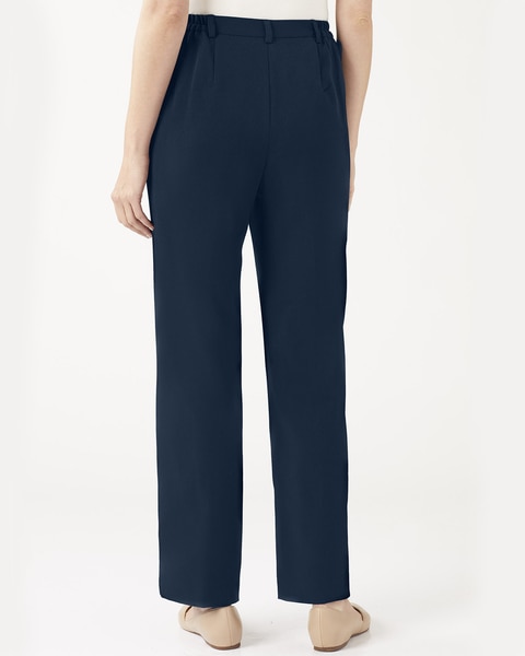 Washable Gabardine Fly-Front Pants