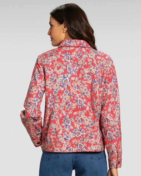 DreamFlex Highland Floral Jean Jacket