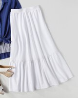 Boardwalk Knit Flounced Midi Skirt - alt2