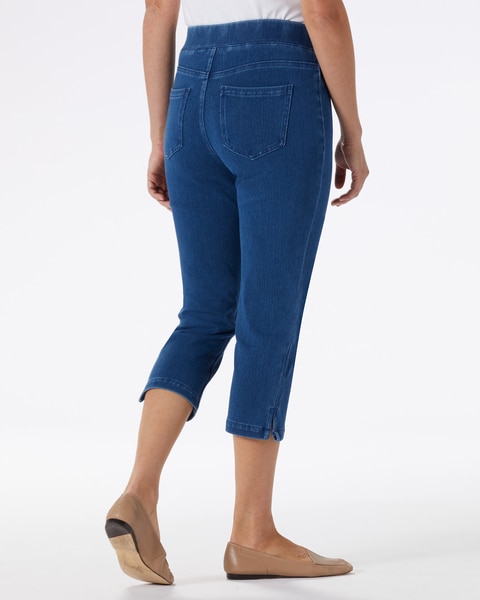 Classic Knit Denim Capris