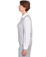 Alfred Dunner® Isn't It Romantic Collar Layered Pearl Trim Sweater - alt4