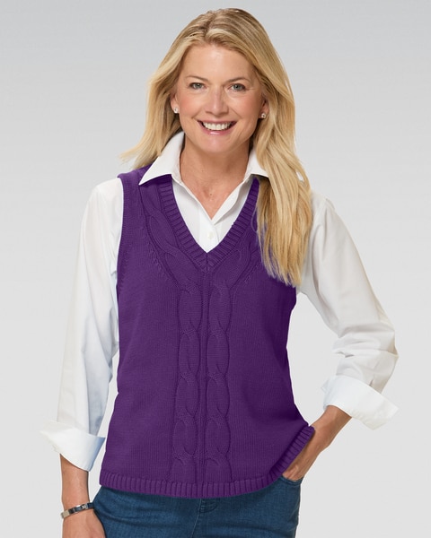 Bayside Cotton Cabled Vest