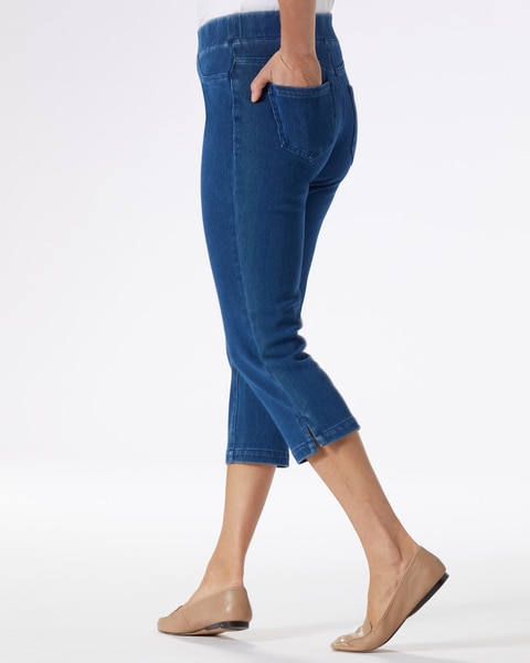 Classic Knit Denim Capris