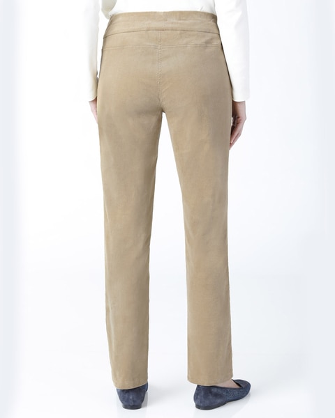 SlimSation® Tapered-Leg Pincord Pants