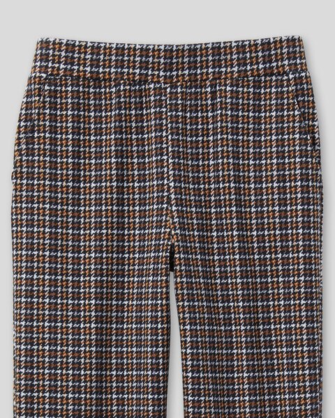 Everyday Knit Straight-Leg Houndstooth Pants