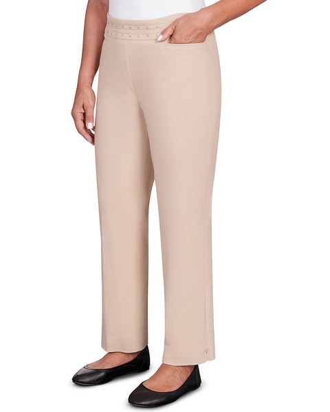 Alfred Dunner® Neutral Territory Embellished Waist Average Length Pant