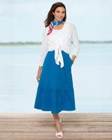 Boardwalk Knit Flounced Midi Skirt - alt3
