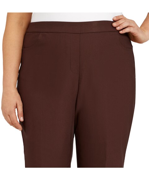 Alfred Dunner Classic Pull-On Proportioned Straight Leg Pants