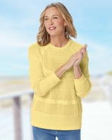 Crochet Charm Sweater - Yellow Finch