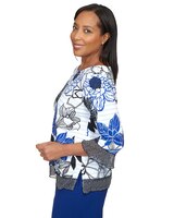 Alfred Dunner® Downtown Vibe Geo Trim Floral Stripe Top - alt4