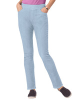 Liberty Knit Denim Slim Pull-On Jeans - Light Denim