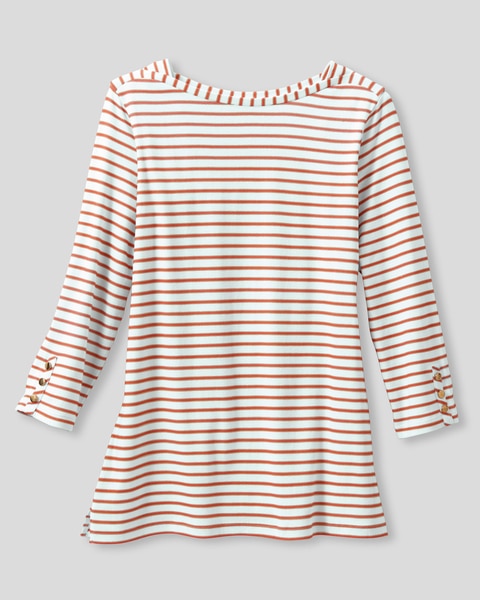 Essential Cotton Striped Bateau-Neck Tee