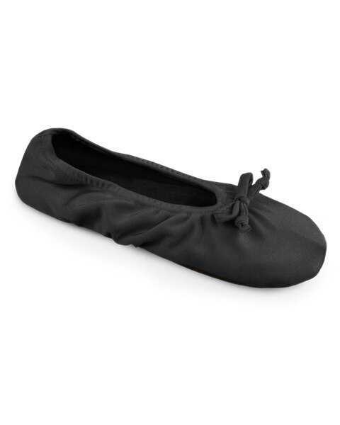 MUK LUKS Soft Ones Stretch Satin Ballerina Slippers