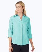 Foxcroft Taylor Essential Pinpoint Non-Iron Shirt - Oceanside