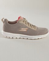 Skechers® Go Walk Travel - Fun Journey - Taupe/Coral