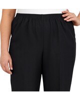 Alfred Dunner Classic Tailored Textured Proportioned Straight Leg Pants - alt4