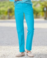 DreamFlex Comfort-Waist Classic Straight Leg Jeans - Island Turquoise