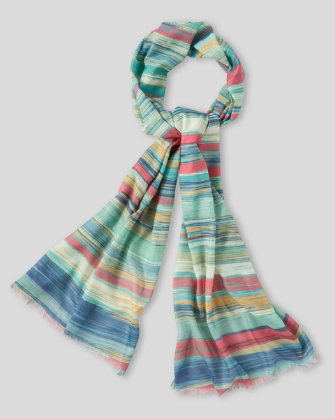 Watercolor Stripe Oblong Scarf