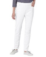 Liberty Knit Denim Slim Pull-On Jeans - White