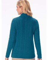Iconic Cable Zip Cardigan Sweater - alt2