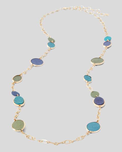 Long Mixed-Stone Necklace