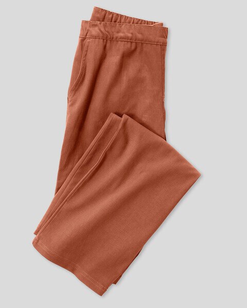 Tencel/Cotton ComfortFlex Straight-Leg Pants