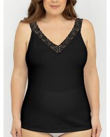 Reversible Lace Neckline Camisole - Black