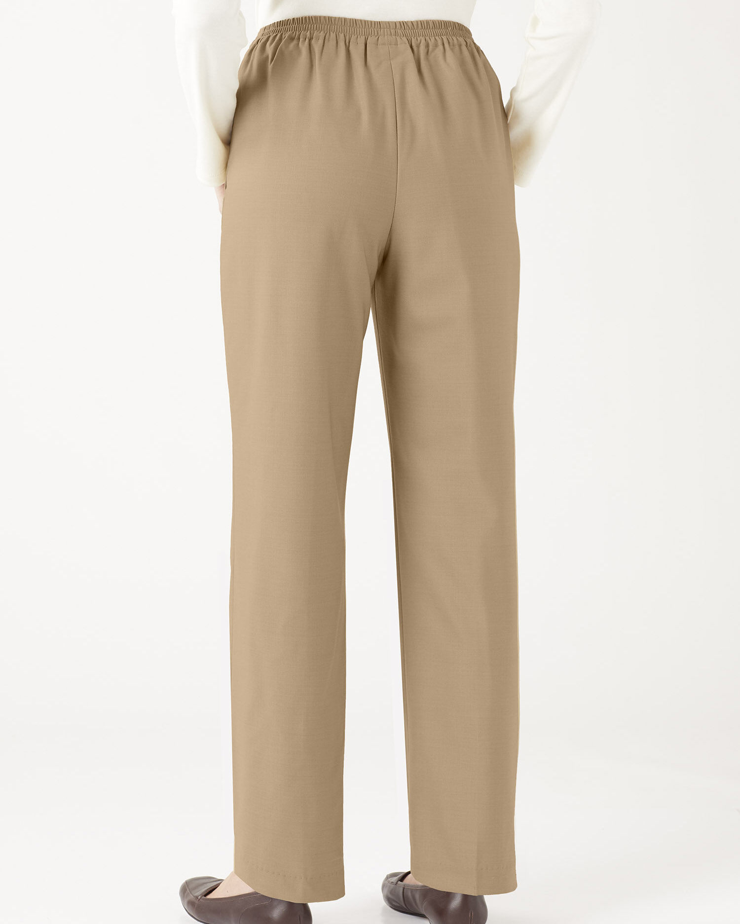 Stretch Wool Gabardine Pull-On Pants | Appleseeds