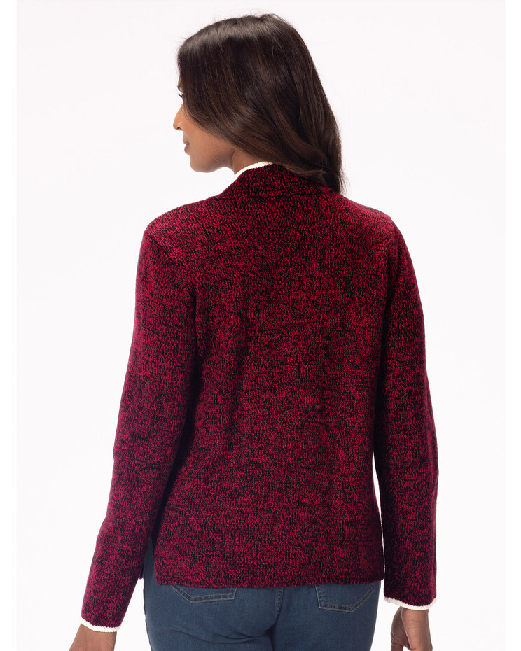 Marled Tipped Side-Button Henley Sweater | Appleseeds