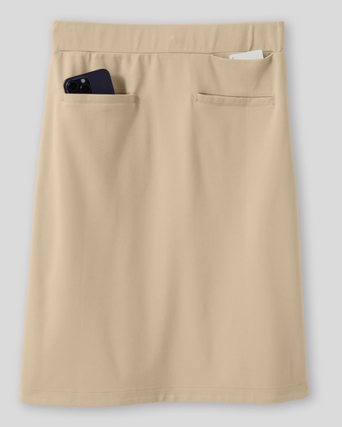 FlexKnit 7-Pocket Pull-On Skirt