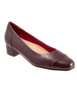 Daisy Pump By Trotters - Burgundy Snake