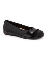 Danni Flat By Trotters - Black Micro