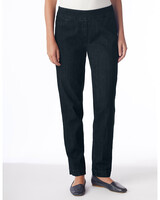 SlimSation® Tapered-Length Pants - Black Denim