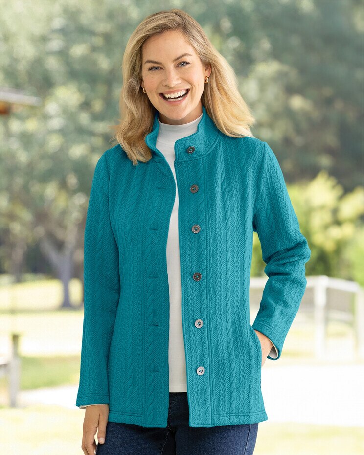 Cabled Knit Jacket | Appleseeds