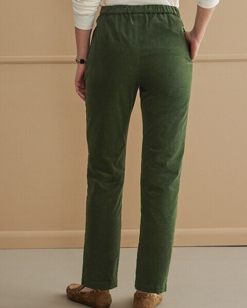 Stretch Pincord Pull-On Pants