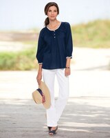 Smocked Cotton Popover - alt2