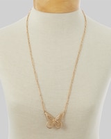 Butterfly Pendant Necklace - Gold