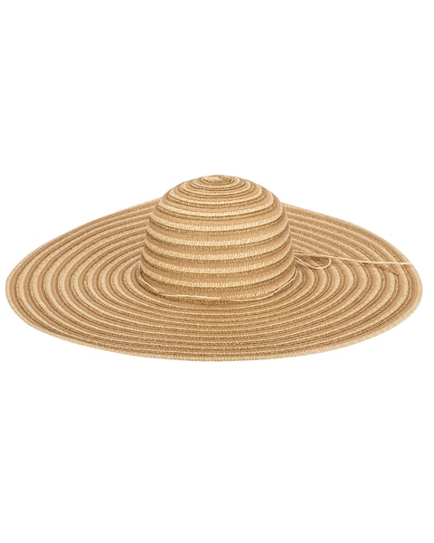 Mixed Paper And Gold Lurex Ultrabraid Floppy Hat