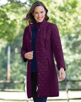 Berkshire Diamond-Quilted Three-Quarter-Length Coat - Concord