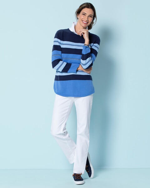 Textured Color-Block Sweater