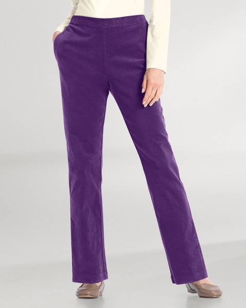 Stretch Pincord Pull-On Pants