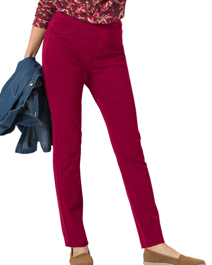 Appleseeds Women's Everyday Knit Zip-Pocket Slim Pants - Red - PM - Petite  - Yahoo Shopping