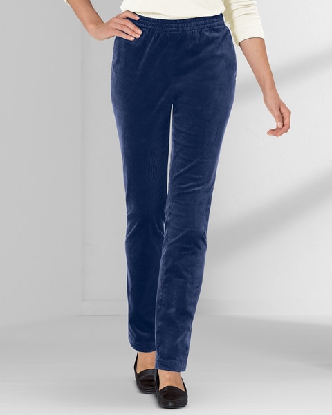 Stretch Wide-Wale Corduroy Pull-On Pants