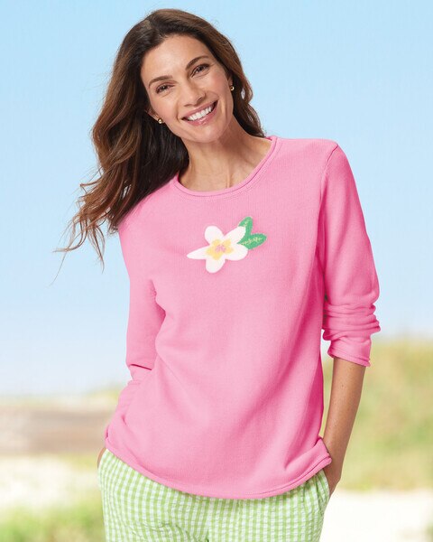 Island Time Cotton Jacquard Sweater
